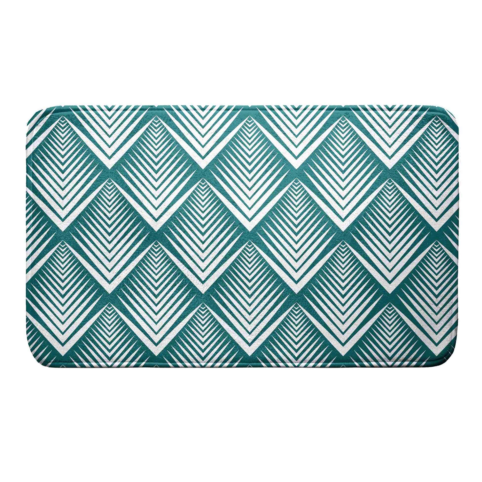Douceur d'Interieur 45 x 75 cm Blue Bath Mat, Multi-Colour