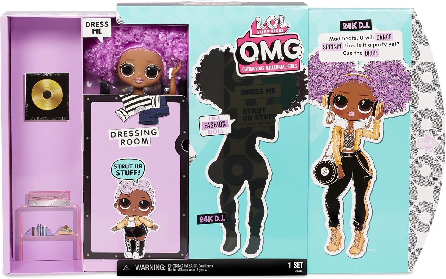 LOL Surprise OMG 24K DJ Fashion Doll for Kids, 20 Surprises, Styled Hair & Fierce Fashions, For Ages 4 Years & Up - Image 5