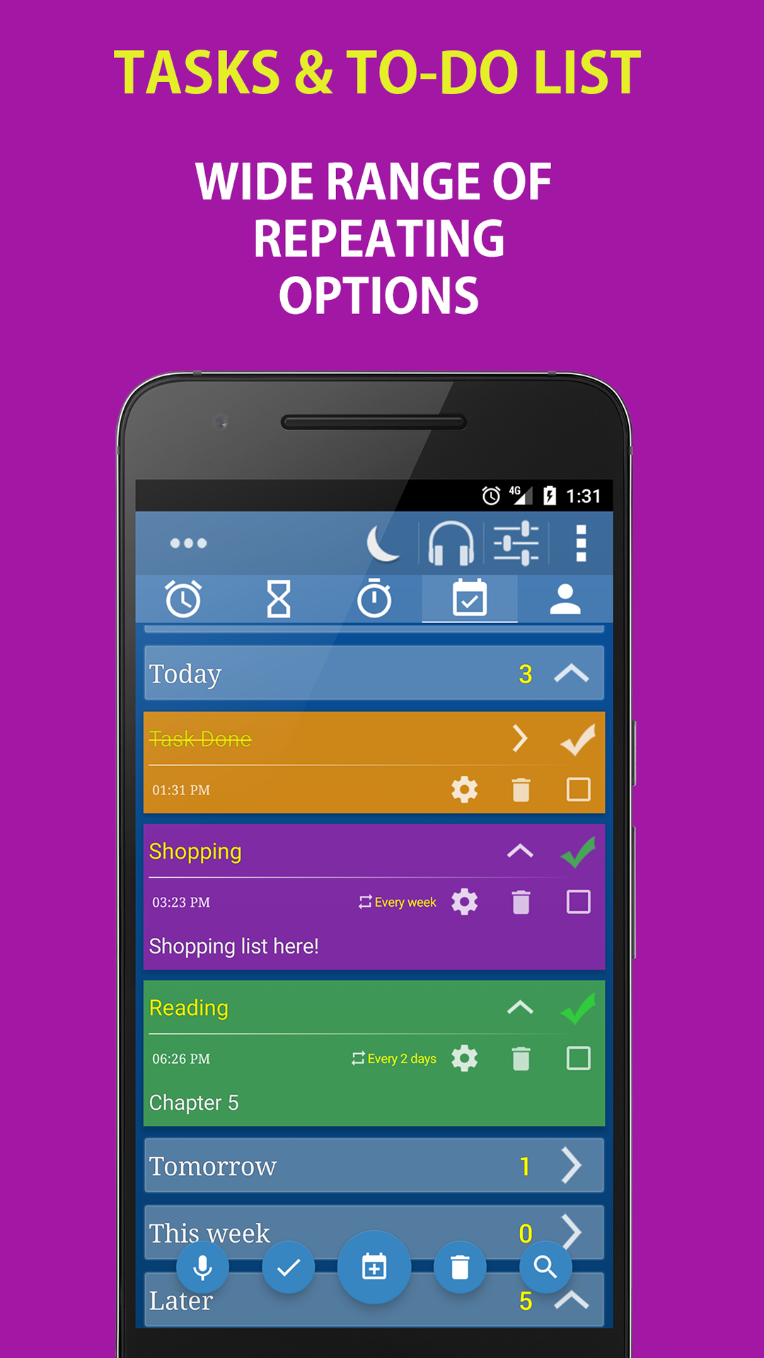 Alarm Clock & Timer & Stopwatch & Tasks & Contacts Appstore for Android