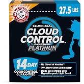 ARM &amp; Hammer Cloud Control Platinum Cat Litter, 27.5 lbs | Multi-Cat Clumping Litter, Hypoallergenic and Dust-Free, 14-Day Odor Control