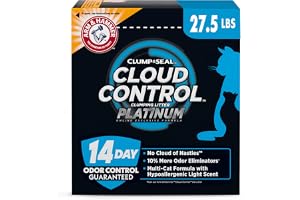 ARM & Hammer Cloud Control Platinum Cat Litter, Multi-Cat Clumping Litter, Hypoallergenic and Dust-Free, 14-Day Odor Control, 27.5 lbs