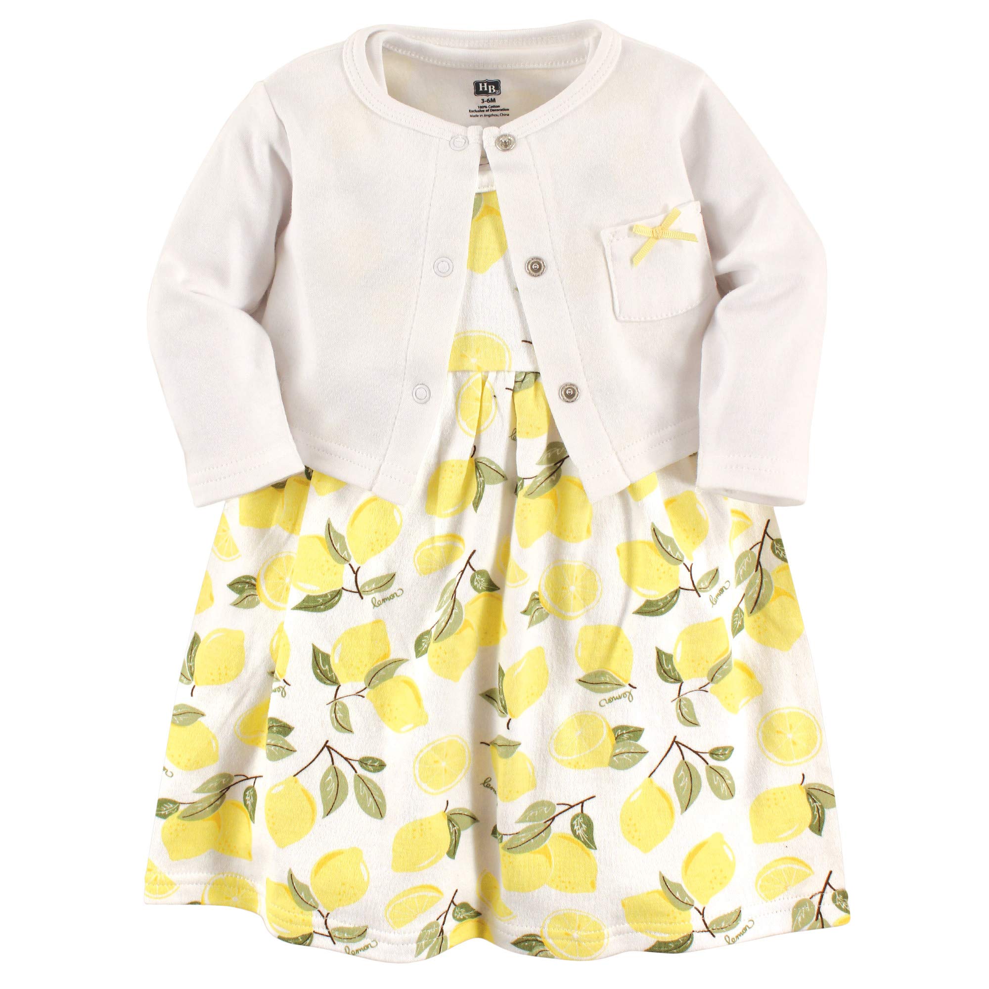 Hudson Baby Girls' Cotton Dress and Cardigan