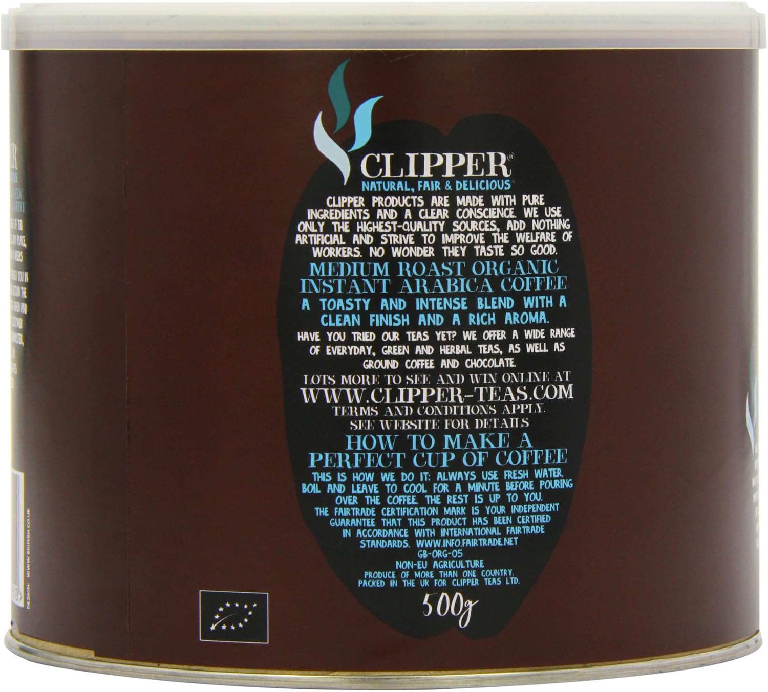 Clipper Organic Medium Roast Arabica Coffee 500 g - Image 5
