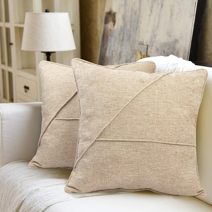 OurWarm Set of 2 Farmhouse Pillow Covers 18x18