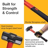 Amtech 4lb Sledge Hammer Heat Treated Drop Forged Head Fibreglass Shaft view 3