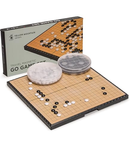 WE Games Go Game Set 12 Inch - Traditional Go Set with Pull-Out Storage