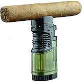 Jetline Fatboy Green Triple Jet Flame Lighter with Cigar Rest and Punch Cutter