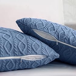 Homiest Cable Knit Throw Blanket and Pillow