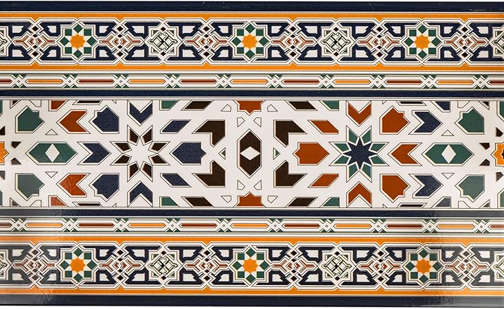 Marokkanische Fliesen Bordure Wandfliesen Bunt 1 Stk Muster 3 Orientalische Fliese Als Wanddekoration Im Bad Oder Kuchenruckwand Bunte Borduren Als Deko Fur Die Wand Im Badezimmer Kuche Amazon De Baumarkt