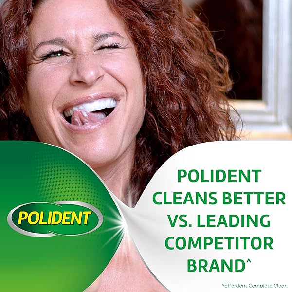 POLIDENT OVERNIGHT WHITENING DENTURE CLEANSER TABLETS – 120 COUNT