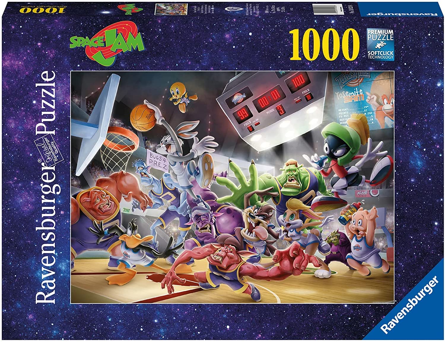 Ravensburger 16923 Space Jam: Final Dunk Jigsaw Puzzle, Multicolor, 27 x 20 inches (70 x 50 cm) When Complete