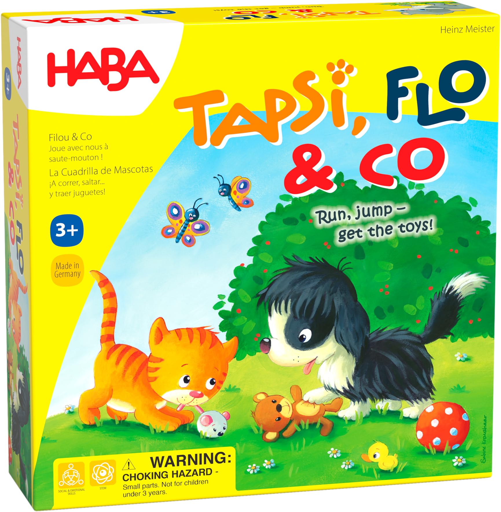 HABA Tapsi Flo and Co Colour Dice Game for Kids | Fun Wooden Animal Game for Early Learning | Family Board Game for 2–4 Players Ages 3 Plus | Engaging Matching Activity for Children and Parents