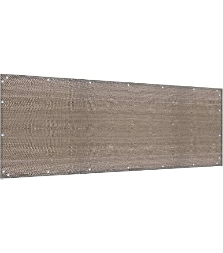 Brise-vue Alion Home Pour Clôture, 0,6 X 8,9 M, Noyer, Polyéthylène Haute Densité, œillets Aluminium, Attaches Zippées Incluses