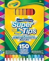 Crayola Super Tips Washable Markers 150 Pack Assorted Colours Medium Tip view 8