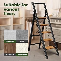 Taranta 5 Step Ladder, Portable Folding Ladder with