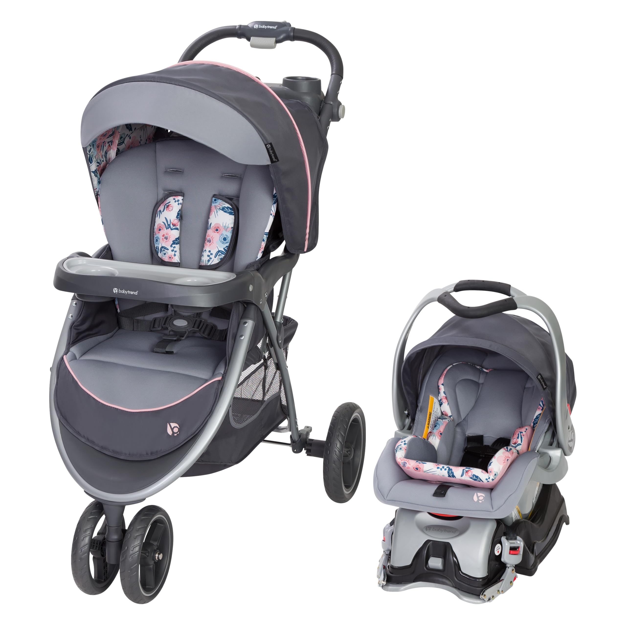Baby Trend Skyview Plus Travel System, Bluebell + 2nd Secure 35 Infant Car Seat Base