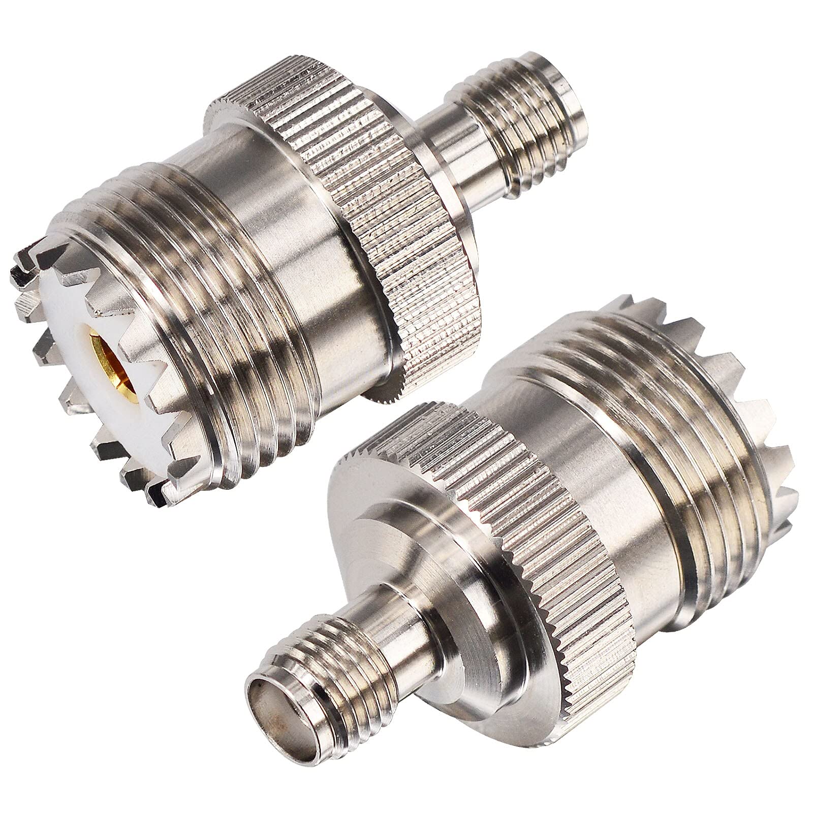 YILIANDUO Ham Radio Adapter SMA Female to UHF Female Adapter DC-300MHz with SWR test PL259 SO239 UHF VHF Adapter for CB Radio/Handheld Radio Antenna/Walkie Talkie/Amateur Radios Pack of 2