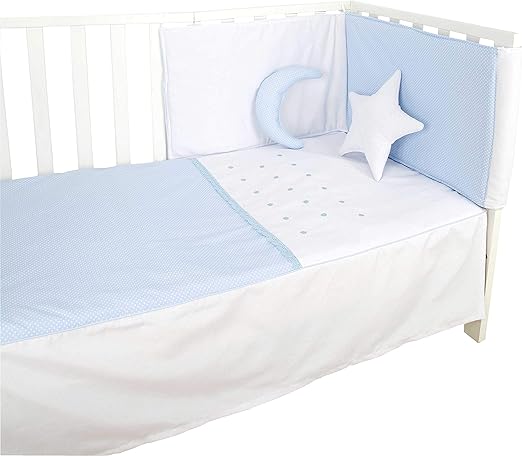 Descanso Y Sueno Azul Modin Edredon Y Protector Cuna Patchwork Bebe Terenowiec Com