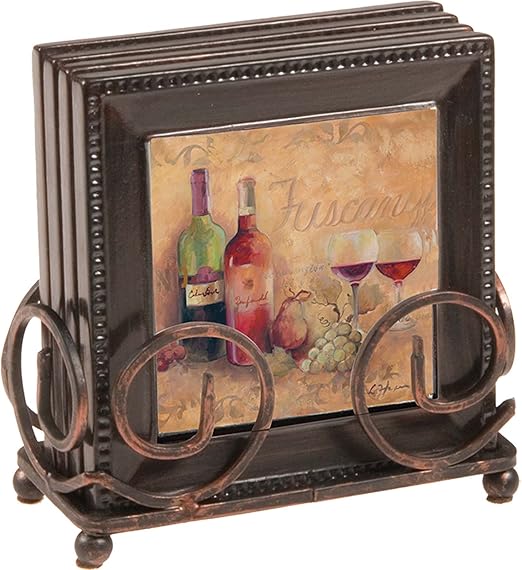 Thirstystone 4Piece Tuscany Coaster Set with Holder Coasters