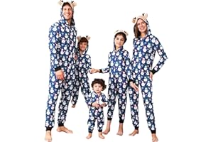 CHUOAND Family Christmas Loungewear Pajamas Set Holiday Santa Claus Sleepwear Xmas PJS Set for Couples