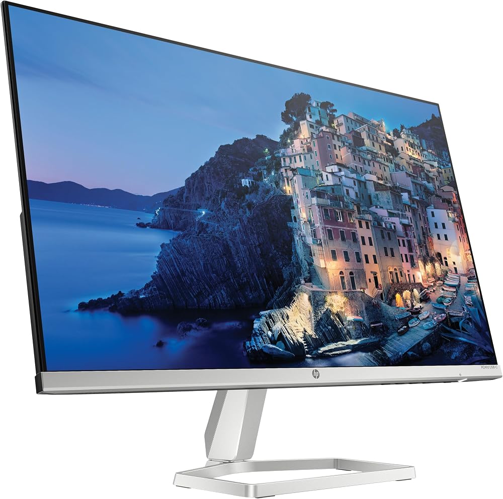 HP M24fd Monitor 24 Inch Full HD IPS 75Hz AMD FreeSync USB-C Silver Black