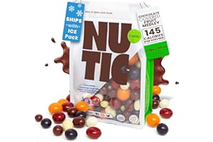 Nutic Chocolate Covered Fruit Medley - 5 Lb, Made in USA, All-Natural Ingredients, Dried Apples, Apricots, Blueberries, Cherries & Cranberries Coated in Chocolate, Ideal for Snacks - (Pack of 1)