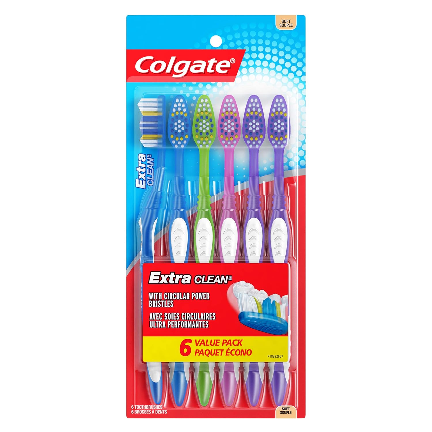 Colgate Extra Clean Full Head Toothbrush, Soft - 6 Count: Prime Pantry