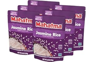 Mahatma Ready to Heat Jasmine Rice, Precooked Rice, Microwaveable in 90 Seconds, Six 8.8-Ounce Bags