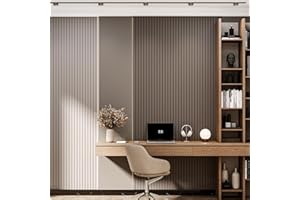 Birdeco Slat Wall Paneling Kit 4x43 in, Wainscoting Panels Pack of 12, Accent Wall Panels for Interior Decor, MDF Wood Paneling, Paintable, DIY