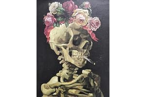 DIYGEMDOT Skull Diamond Painting Kits for Adults, Halloween Skeleton Theme Diamond Art Kits for Beginners, DIY 5D Round Full Drill Diamond Dots Home Decor Gem Art Crafts (12X16 inches)