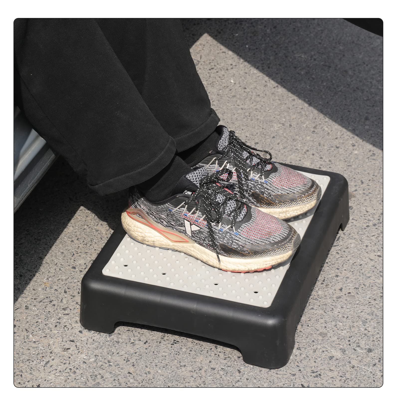 fotree Step Stool, Indoor Outdoor Non-Slip Platform Step Stools for Adults ＆ Elderly Senior, Portable Anti-Fall Safety Step Platform, Large Size 3.5 Inch High Rise Stairs