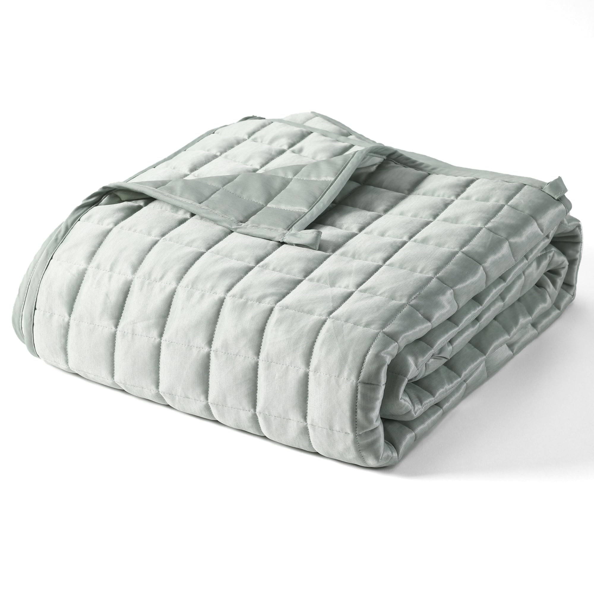 Photo 1 of YnM Cooling Weighted Blanket for Adults, 15lbs Heavy Bed Throw Comforter with 100% PE Fabric, Ideal for Hot Sleepers or Summer Days(48x72 Inches for Twin/Full Bed, 15 Pounds,Green)