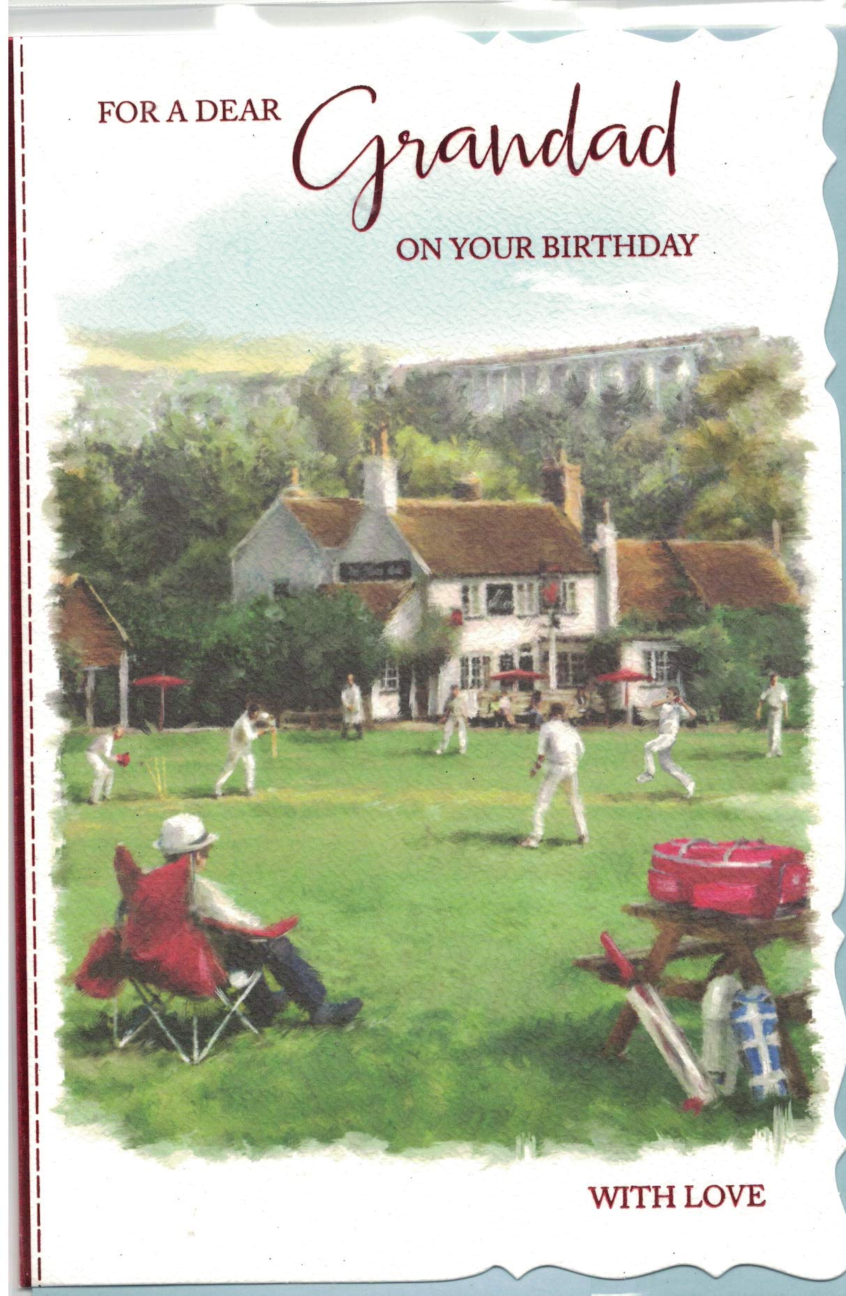 Grandad Birthday Card****Vintage Cricket***9 9 X 6 INCHES**Ai1