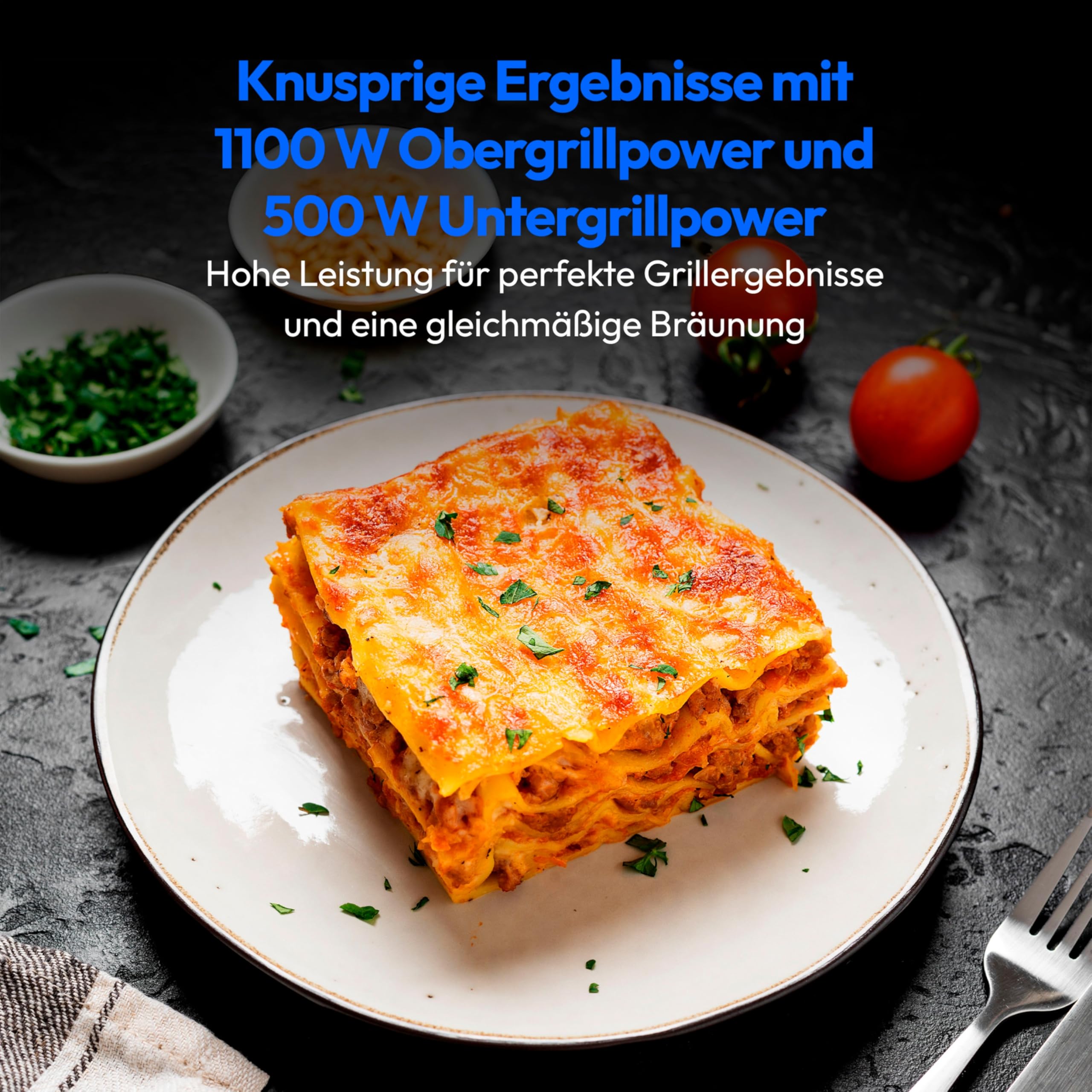 MEDION Mikrowelle mit Grill und Heißluft (25 Liter, 900 Watt, 1100 W Obergrill & 500 W Untergrill, 2100 Watt Heißluftfunktion, 11 Programme, 10 Leistungsstufen, Edelstahl, MD12041) [MODELL 2025] 5