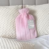 Revitale Luxury 2 Litre Hot Water Bottle with Soft Faux Fur Cover Baby Pink view 2