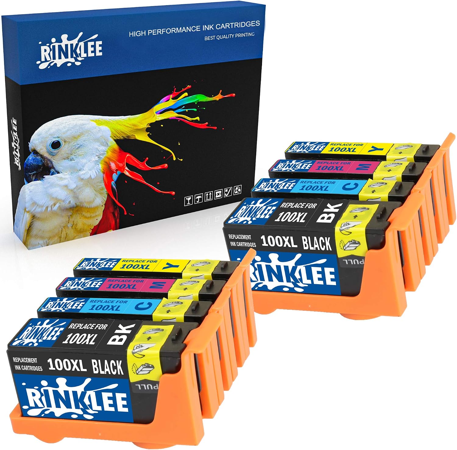 RINKLEE 8 Compatible 100XL 100 XL Ink Cartridges Replacement for Lexmark S305 S402 S405 S505 S602 S605 S815 S816 Pro 202 205 208 209 705 805 901 905