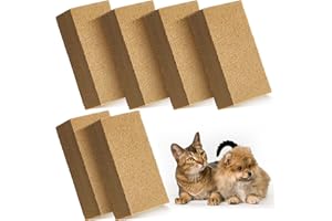 RimCereal 6 Pack Pet Hair Remover Sponge Cat and Dog Hair Sponge Rubber Pet Hair Lifter Pet Hair Removal Tool, Remove Pet Hair from Furniture Carpet Bedding Clothing, 6.26 x 3.28 x 1.89 Inch