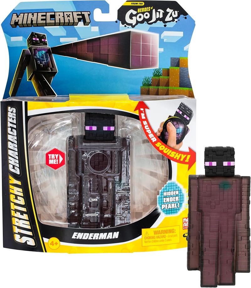 Heroes of Goo Jit Zu Minecraft Enderman Stretchy Toy with Ender Pearl