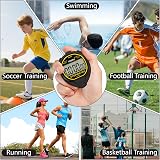 FCXJTU Digital Waterproof Stopwatch 1/100 Sec Silent Large Display Black view 8