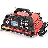 2/10/25A 12V Smart Battery Charger/Maintainer Fully Automatic with Engine Start, Cable Clamps