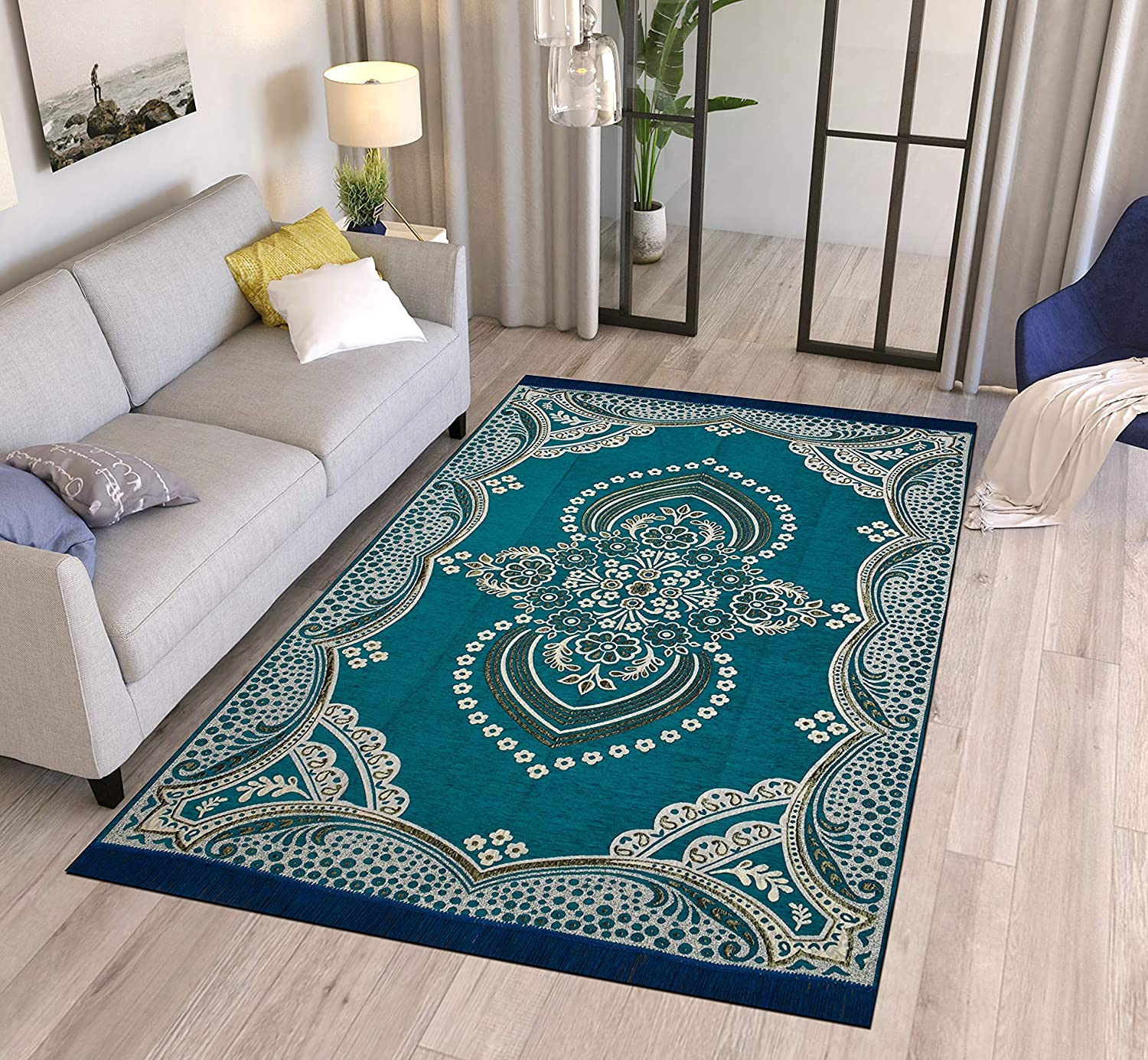 Buy ANKRISH Velvet Royal Carpet 60" inch x 84" inch 150 cm x 210