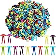 Hotop 500 Pcs Paper Brass Fasteners Brass Brads Round Fasteners for Craft Art Crafting School DIY Supplies(0.24 x 0.47 Inch,Multicolored)