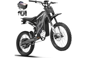 HAPPYRUN G300 Pro Electric Dirt Bike for Adults, 72V 30Ah Battery, 6500W Motor, 50 MPH Speed, 70 Mile Range, 350 Lbs Load Capacity, Hydraulic Brakes