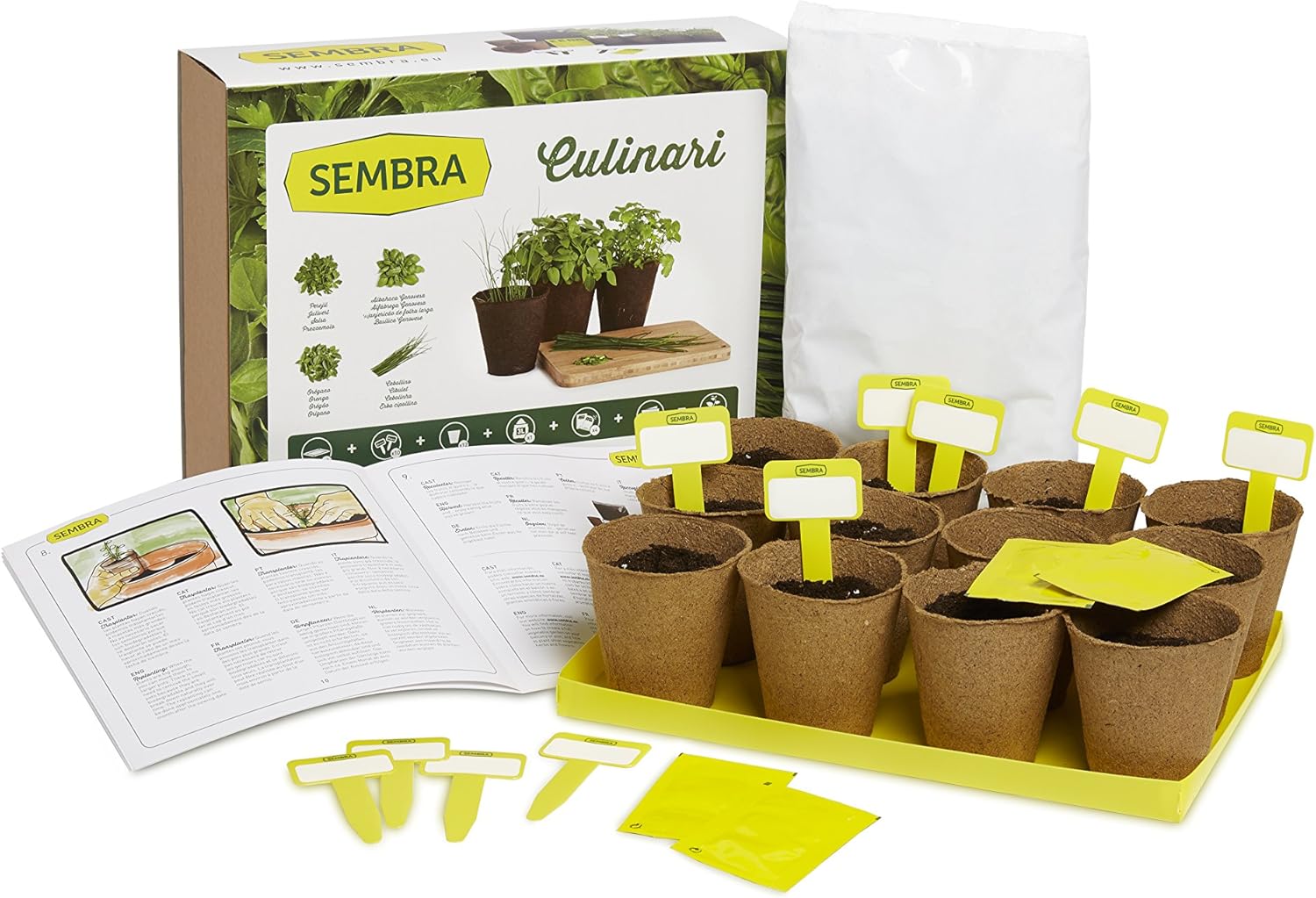 Sembra Big Kit Cultivo, 25.5x33.5x9 cm: Amazon.es: Jardín