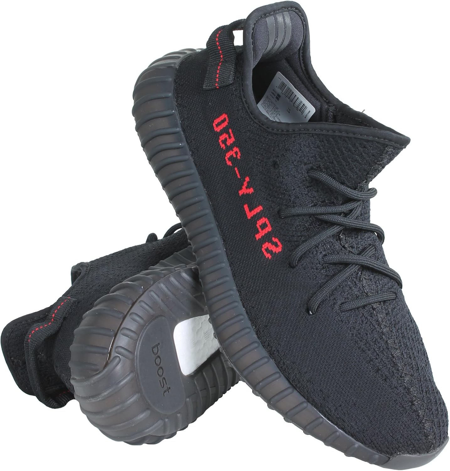 black and red yeezy 350