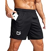 G Gradual Men's 5"/ 7"/ 9" Workout Running Shorts Quick Dry Lightweight Gym Shorts with Zip Pockets
