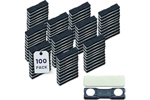 Performore 100 Pack of Name Badge Magnets 1.75" X 0.5" with 3M Adhesives and Stainless Back Plates, Magnetic Badge for Name T