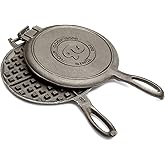 Rome Industries Old Fashioned Waffle Cast Iron, Black