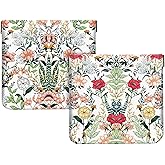 2Pcs PU Leather Small Squeeze Coin Purse Pouch Mini coin Bag Unique And Cute Wallet Cosmetic Bags Change Bag For Women Girls Men （Red and pink flowers