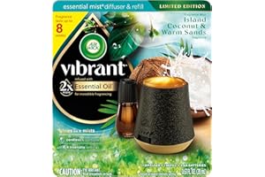AIR WICK® Essential Mist - Vibrant Starter Kit - 1+1 Island Coconut & Warm Sands, Air Freshener, Essential Oils